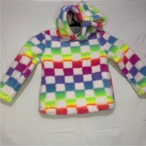 Baby girls Print Sherpa Hoodie